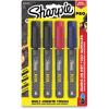 image:imageSharpie Pro Permanent Markers Fine Point Assorted Colors 4 Count  Built Jobsite Tough Durable Rugged AntiRoll4count Assorted Fine