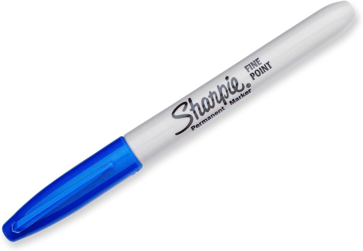 image:imageSharpie Permanent Markers Fine Point Assorted Colors Black Red Blue Green 36 Count  Bulk Office SuppliesBlue