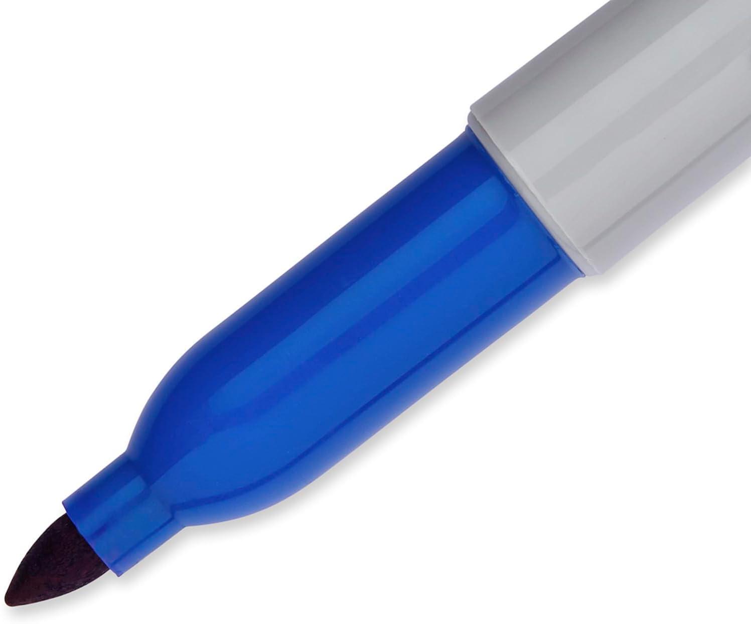 image:imageSharpie Permanent Markers Fine Point Assorted Colors Black Red Blue Green 36 Count  Bulk Office SuppliesBlue