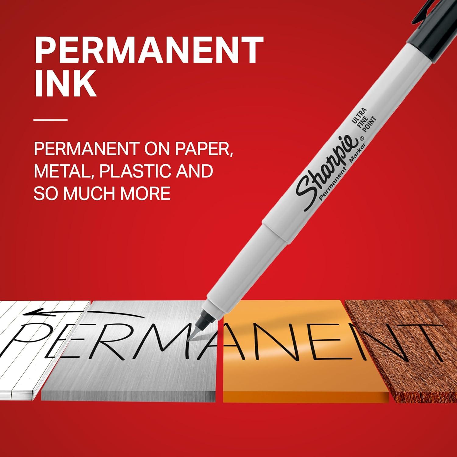 image:imageSharpie Permanent Markers Ultra Fine Tip Black 12 Count  Office Supplies Quick Drying Fade Resistant Ideal for Posters Drawing ColoringBlack