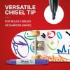 image:imageSharpie Permanent Chisel Tip Marker Set Poster Markers for Wood Plastic and More 8 Count8ct  Assorted Chisel