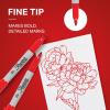 image:imageSharpie Permanent Markers Fine Tip Red 36 Count  Marks on Paper Plastic Metal Wood Perfect for Drawing Coloring Posters Home Office Supplies36 Count Pack of 6