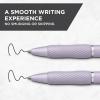 image:imageSharpie SGel Gel Pens Pearl White Body Black Ink Medium Point 07mm 12 Count  For Journaling Writing NoteTaking School Office SuppliesIcy Violet