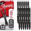 image:imageSharpie SGel Gel Pens Black Barrel Medium Point 07mm Black Gel Ink Pens 12 Count  Home Office School Journaling Writing NoteTaking Teacher Supplies