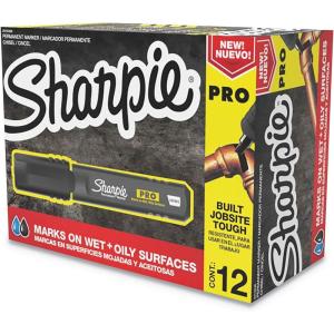 image:imageSharpie Pro Permanent Marker Medium Chisel Tip Black 12 Count 2018326Marker