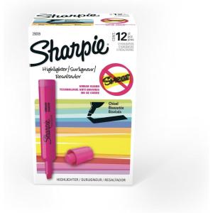 image:imageSharpie Tank Style Highlighters Chisel Tip Fluorescent Pink 12 Count1 Count Pack of 12