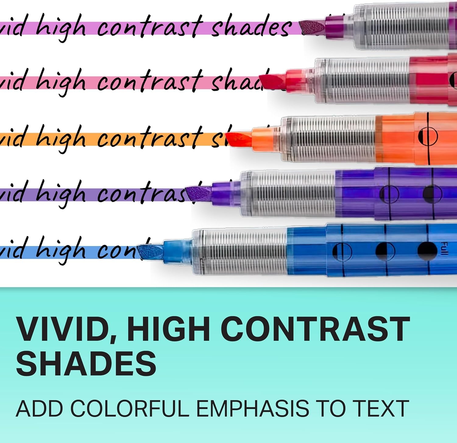 image:imageSharpie Liquid Highlighters Chisel Tip Assorted Colors 10 Count  Journaling School Study Supplies