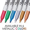 image:imageSharpie Metallic Permanent Markers Fine Point Metallic Silver 36 Count36 Count Pack of 6