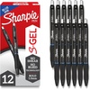 image:imageSharpie SGel Gel Pens Black Barrel Bold Point 10mm Blue Ink 12 Count  Home Office School Journaling Writing NoteTaking Teacher SuppliesBlue