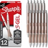 image:imageSharpie SGel Gel Ink Pens Medium Point 07mm Sleek Metal Barrel Black Ink 12 Count  Drawing Journaling Writing School Teacher Supplies