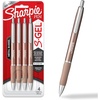image:imageSharpie SGel Gel Ink Pens Medium Point 07mm Sleek Metal Barrel Champagne Black Ink 4 Count  Drawing Journaling Writing School Teacher Supplies