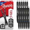 image:imageSharpie SGel Gel Pens Black Barrel Bold Point 10mm Blue Ink 12 Count  Home Office School Journaling Writing NoteTaking Teacher SuppliesBlue