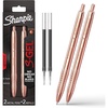 image:imageSharpie SGel Pens Copper Metal Body Medium Point 07mm Black Gel Ink Includes 2 Pens and 2 Additional Ink Refills1 Count Pack of 2