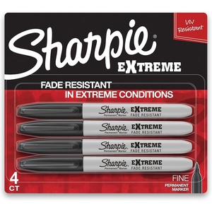 image:imageSharpie Extreme Permanent Markers Fine Point Black 4 Count  Fade Resistant Against Both Wet and Dry Outdoor Elements