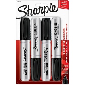 image:imageSharpie King Size Permanent Marker Large Chisel Tip Great for Poster Boards Assorted 4 CountAssorted