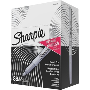 image:imageSharpie Metallic Permanent Markers Fine Point Metallic Silver 36 Count36 Count Pack of 6