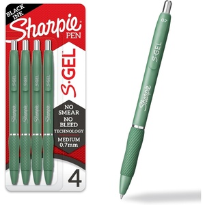 image:imageSharpie SGel Gel Pens Green Barrel Black Ink Medium Point 07mm 4 Count  For Home Office College Journaling Drawing NoteTaking WritingGreen with Black Ink