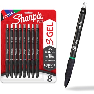 image:imageSharpie SGel Gel Pens White Barrel Medium Point 07mm Assorted Ink Colors 4 Count  Writing NoteTaking Journaling Trendy Desk Supplies8 Count