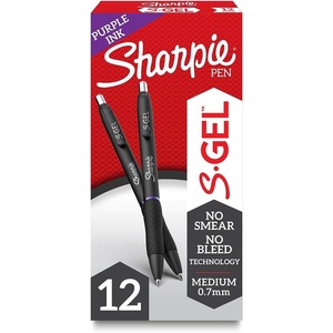 image:imageSharpie SGel Pens Medium Point 07mm Purple Gel Ink 12 Count  For Home Office SchoolPurple Ink