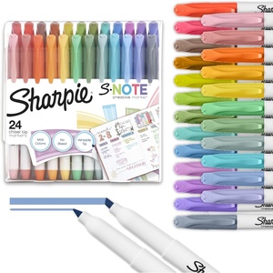 image:imageSharpie SNote Creative Markers Pastel Highlighters Art Marker Set Assorted Colors Chisel Tip 24 Count  School Home and Office Use Teacher Supplies24 Count