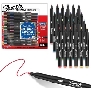 image:imageSharpie Creative Markers Variety Pack WaterBased Acrylic Paint Markers Fine Tip Assorted 24 Count