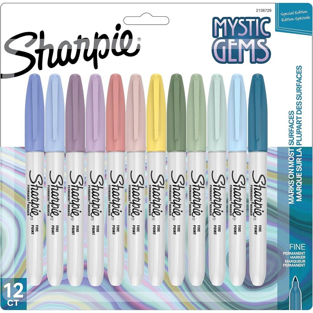 image:imageSharpie Permanent Markers Mystic Gems Special Edition Fine Point Assorted Colors 12 Count  School Office Desk Teacher Supplies