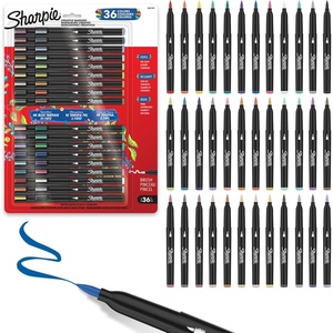 image:imageSharpie Creative Markers Variety Pack WaterBased Acrylic Paint Markers Brush Tip Assorted 36 Count