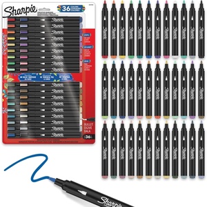 image:imageSharpie Creative Markers Variety Pack WaterBased Acrylic Paint Markers Bullet Tip Assorted 36 Count