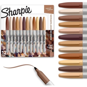 image:imageSharpie Permanent Markers Special Edition Portrait Colors Fine Point 12 Count  Assorted Skin Tone Shades1 Count Pack of 12