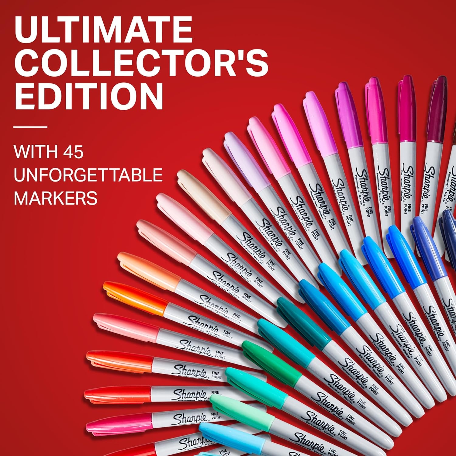 image:imageSharpie Permanent Markers Ultimate Collection Fine and Ultra Fine Points Assorted Colors 115 Count  Classroom Large Pack Office Supplies45 Count