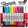 image:imageSharpie Brush Twin Permanent Markers Brush amp Ultra Fine Tips Assorted Colors 12 Count  Arts amp Crafts Office Supplies12 Count Assorted