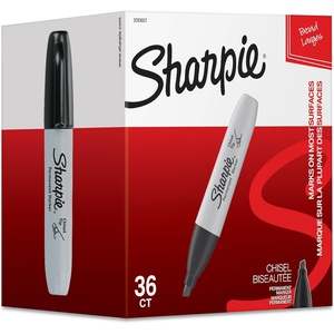image:imageSharpie Permanent Markers Chisel Tip Black 36 Count  Home School Office Supplies1 Count Pack of 36
