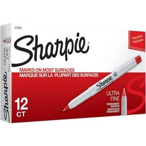 image:imageSharpie Permanent Markers UltraFine Point Blue 12 Count  Home School Office SuppliesRed