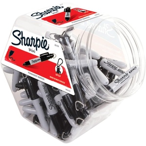 image:imageSharpie Permanent Mini Markers Fine Point Black 72 Count  Pocket Size Keychain Clip for Badge Nurse Golf amp Travel Use