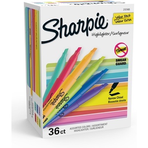 image:imageSharpie Pocket Highlighters Narrow Chisel Tip 12 Assorted Fashion Colors 36 Count  For Studying NoteTaking School College Office Student amp Teacher Supplies